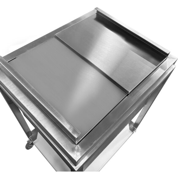 Kaupallinen jääastia pyörillä ja kannella, ruostumaton teräs 700x500x850mm | Adexa MIB504035 - Image 7