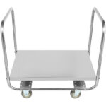 Kaupallinen kaksikahvainen laiturikärry ruostumatonta terästä 600x500x750mm | Adexa WHDT6050