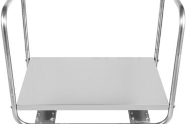 Kaupallinen kaksikahvainen laiturikärry ruostumatonta terästä 600x500x750mm | Adexa WHDT6050