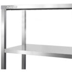 Kaupallinen keittiöhylly 2 tasoa ruostumatonta terästä 1600x335x700mm | Adexa WHES1603470 - Image 2
