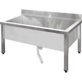Matala kaupallinen potinpesuallas ruostumatonta terästä 1 kulho roiskesuoja 1000x600x660mm neliöjalat | Adexa SMSJY10060