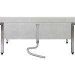 Matalarakenteinen kaupallinen kattilanpesuallas, ruostumatonta terästä, 1 allas, roiskesuoja, 1200x600x660 mm, neliönmuotoiset jalat | Adexa SMSJY12060 - Image 3