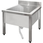 Matala kaupallinen astianpesuallas ruostumattomasta teräksestä 1 allas Roiskeenkestävä 600x600x660mm Neliöjalat | Adexa SMSJY6060