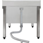 Matala kaupallinen astianpesuallas ruostumattomasta teräksestä 1 allas Roiskeenkestävä 600x600x660mm Neliöjalat | Adexa SMSJY6060 - Image 3