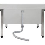 Matalampi kaupallinen kattilanpesuallas ruostumatonta terästä 1 allas roiskesuoja 800x600x660mm neliöjalat | Adexa SMSJY8060 - Image 4