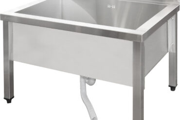 Matalampi kaupallinen kattilanpesuallas ruostumatonta terästä 1 allas roiskesuoja 800x600x660mm neliöjalat | Adexa SMSJY8060