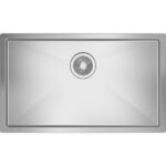 Premium-yhden altaan pesuallas 750x450x220mm Päältä asennettava Ruostumaton teräs | Adexa SB754522 - Image 4