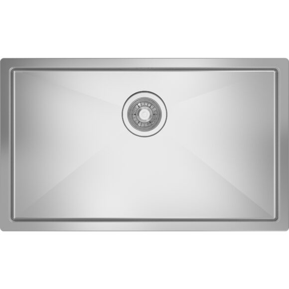 Premium-yhden altaan pesuallas 750x450x220mm Päältä asennettava Ruostumaton teräs | Adexa SB754522 - Image 4