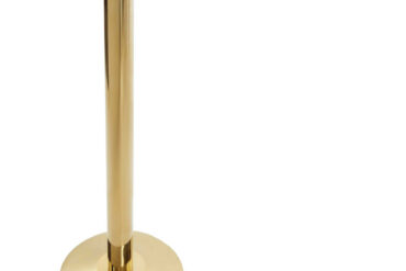 Kultainen esteen tolppa mustalla sisäänvedettävällä hihnalla 2m | Adexa BBP01C