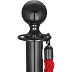 Köydenpylväs pallopäällä 320x1000mm Musta | Adexa BBP02A - Image 3