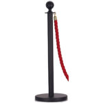 Köydenpylväs pallopäällä 320x1000mm Musta | Adexa BBP02A