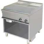 Paistotaso avoimella alustalla Sähkökäyttöinen, uritettu, 2 vyöhykettä, 12 kW | Adexa Hotmax 900 EG921G