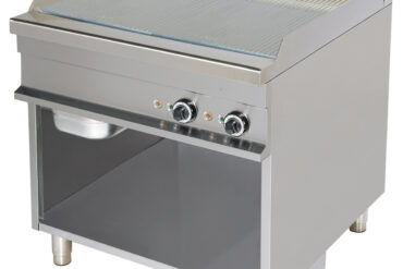 Paistotaso avoimella alustalla Sähkökäyttöinen, uritettu, 2 vyöhykettä, 12 kW | Adexa Hotmax 900 EG921G