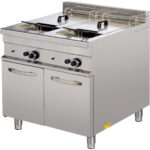 Kaupallinen kaasu friteerauskeitin kaapilla 2x20 litraa 30,0 kW | Adexa Hotmax 900 GF922