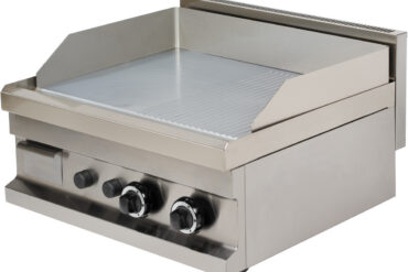 Kaupallinen kaasugrilli Sileä/Raidoitettu Kromipinnoitettu 2 vyöhykettä 9,6 kW Pöytämalli | Adexa Hotmax 600 GG606SG