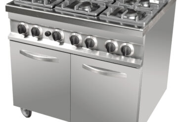 Ammattimainen kaasuliesi 6 poltinta 24 kW GN2/1 kaasuuuni 8 kW | Adexa Hotmax 700 GR763