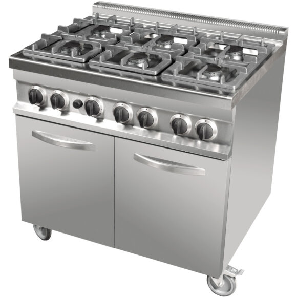 Ammattimainen kaasuliesi 36 poltinta 24 kW GN2/1 kaasuuuni 8 kW | Adexa Hotmax 700 GR763