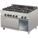 Kaasukeittolevy kaasuliedellä 6 poltinta 48kW+7.5kW | Adexa Hotmax 900 GR932