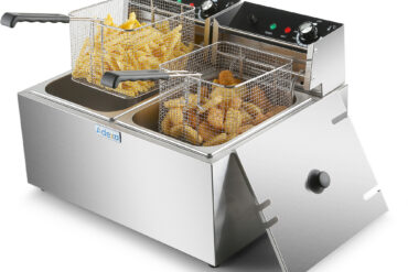 Kaupallinen friteerauskeitin kaksoissähköinen 2x8 litraa 5,6 kW pöytämalli | Adexa HEF89