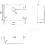 Ensiluokkainen yksialtainen allas 540x440x200mm päällipinnoitettu ruostumaton teräs | Adexa SB205040 - Image 5