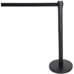 Musta esteaita mustalla sisäänvedettävällä hihnalla 5m | Adexa SBP501BK