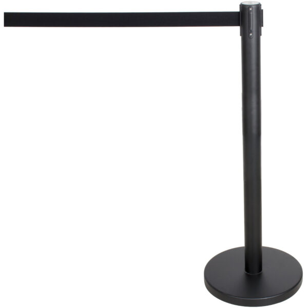 Musta esteaita mustalla sisäänvedettävällä hihnalla 5m | Adexa SBP501BK