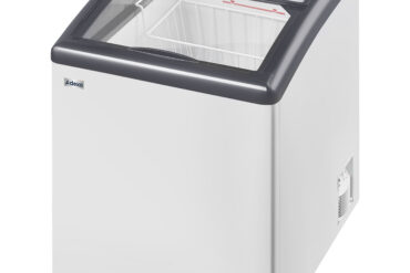 Kaupallinen jääkaappipakastin jäätelölle Kaareva liukulasi kansi 158 litraa | Adexa SCSD158A