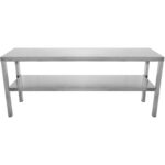 Kaupallinen keittiön kisko 2 tasoa Ruostumaton teräs 1800x335x700mm | Adexa WHES1803470 - Image 3