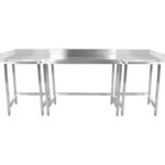 Kaupallinen ruostumaton teräs vasemmanpuoleinen työpöytä 600x600x965mm | Adexa DWL6060L - Image 4