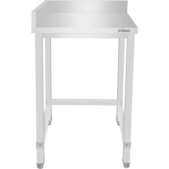 Ruostumaton teräs vasenkätinen työpöytä 700x700x965mm | Adexa DWL7070L - Image 3