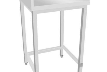 Ruostumaton teräs vasenkätinen työpöytä 700x700x965mm | Adexa DWL7070L