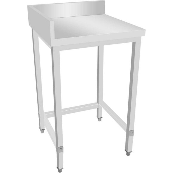 Ruostumaton teräs vasenkätinen työpöytä 700x700x965mm | Adexa DWL7070L