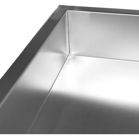 Ruostumaton teräs vasenkätinen työpöytä 700x700x965mm | Adexa DWL7070L - Image 5