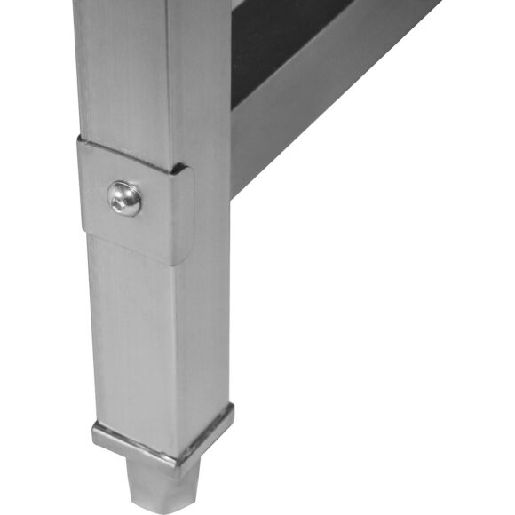 Ruostumaton teräs vasenkätinen työpöytä 700x700x965mm | Adexa DWL7070L - Image 6