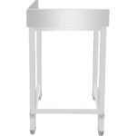 Kaupallinen ruostumattoman teräksen oikeanpuoleinen työpöytä 600x600x965mm | Adexa DWL6060R - Image 2