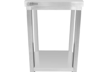 Ruostumattomasta teräksestä valmistettu kaupallinen työpöytä, jossa alahylly ja takakorotus 300x700x900 mm | Adexa DWT3070