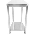 Kaupallinen työpöytä ruostumatonta terästä alahyllyllä 300x700x900mm | Adexa DWT3070WO - Image 3