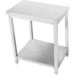 Kaupallinen työpöytä ruostumatonta terästä alahyllyllä 300x700x900mm | Adexa DWT3070WO - Image 2