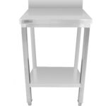 Kaupallinen työtaso Ruostumaton teräs Pohjahyllyllä Korotetut reunat 450x700x900mm | Adexa DWT4570