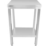 Kaupallinen työtaso, ruostumaton teräs, pohjahyllyllä, 450x700x900mm | Adexa DWT4570WO