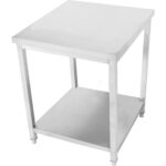 Kaupallinen työtaso, ruostumaton teräs, pohjahyllyllä, 450x700x900mm | Adexa DWT4570WO - Image 2