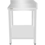 Kaupallinen ruostumattomasta teräksestä valmistettu sivutyöpöytä 700x700x900mm | Adexa DWTL7070LR - Image 4