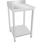 Kaupallinen ruostumattomasta teräksestä valmistettu sivutyöpöytä 700x700x900mm | Adexa DWTL7070LR