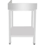 Kaupallinen ruostumattomasta teräksestä valmistettu sivutyöpöytä 700x700x900mm | Adexa DWTL7070LR - Image 2