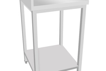 Kaupallinen ruostumattomasta teräksestä valmistettu sivutyöpöytä 700x700x900mm | Adexa DWTL7070LR