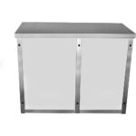 Seinäkaappikomero lasiliukuovilla ruostumatonta terästä 1000x400x800mm | Adexa SWCGDHH100402 - Image 4