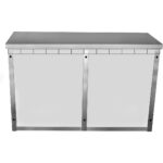 Seinäkaappikaappi lasiliukuovilla Ruostumaton teräs 1200x400x800mm | Adexa SWCGDHH120402 - Image 4