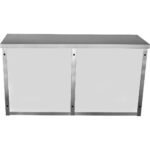 Seinäkaapisto liukulasiovilla ruostumaton teräs 1400x400x800mm | Adexa SWCGDHH140402 - Image 4