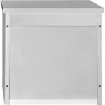 Seinäkaappikaappi lasisilla heiluriovilla Ruostumaton teräs 600x400x800mm | Adexa SWCGDHH60402 - Image 2