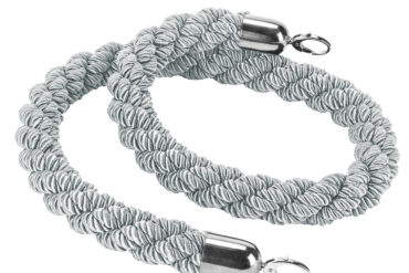 Hopea punottu kaideköysi hopeisilla päillä 1,5 m | Adexa BR01BSS